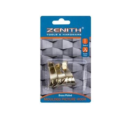 Hook Moulding Brass Plated - 4 Piece