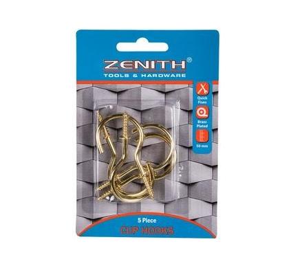 Cup Hooks Brass Plastic - 50 mm - 5 Pieces
