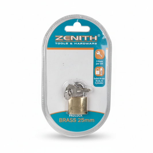 Zenith Brass Padlock - 25 mm