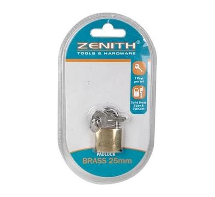 Zenith Brass Padlock - 25 mm