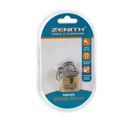 Zenith Brass Padlock - 32 mm