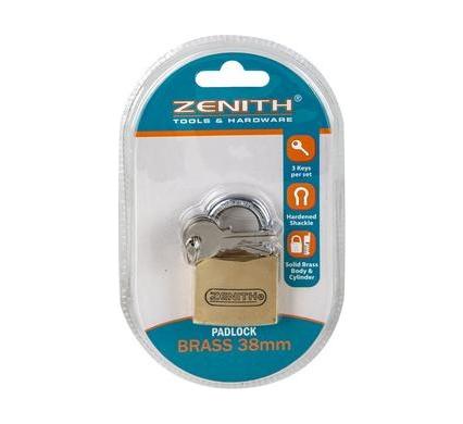 Zenith Brass Padlock - 38 mm