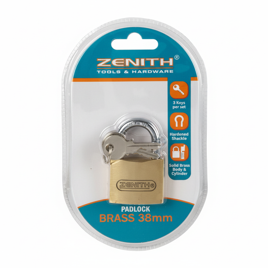 Zenith Brass Padlock - 38 mm