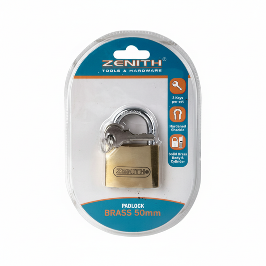 Padlock Brass - 50 mm - Carded