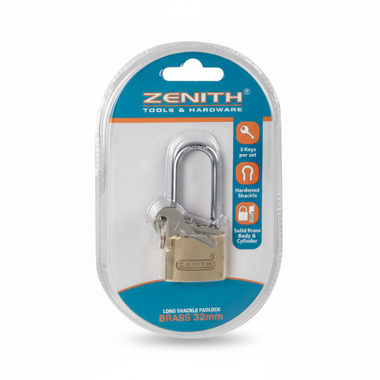 Padlock Zenith Brass - 32 mm - Long Shackle