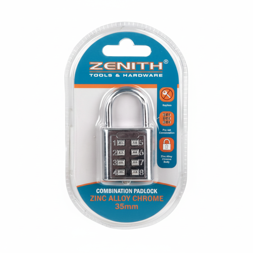 Combination Padlock with 8 Digit (35 mm)