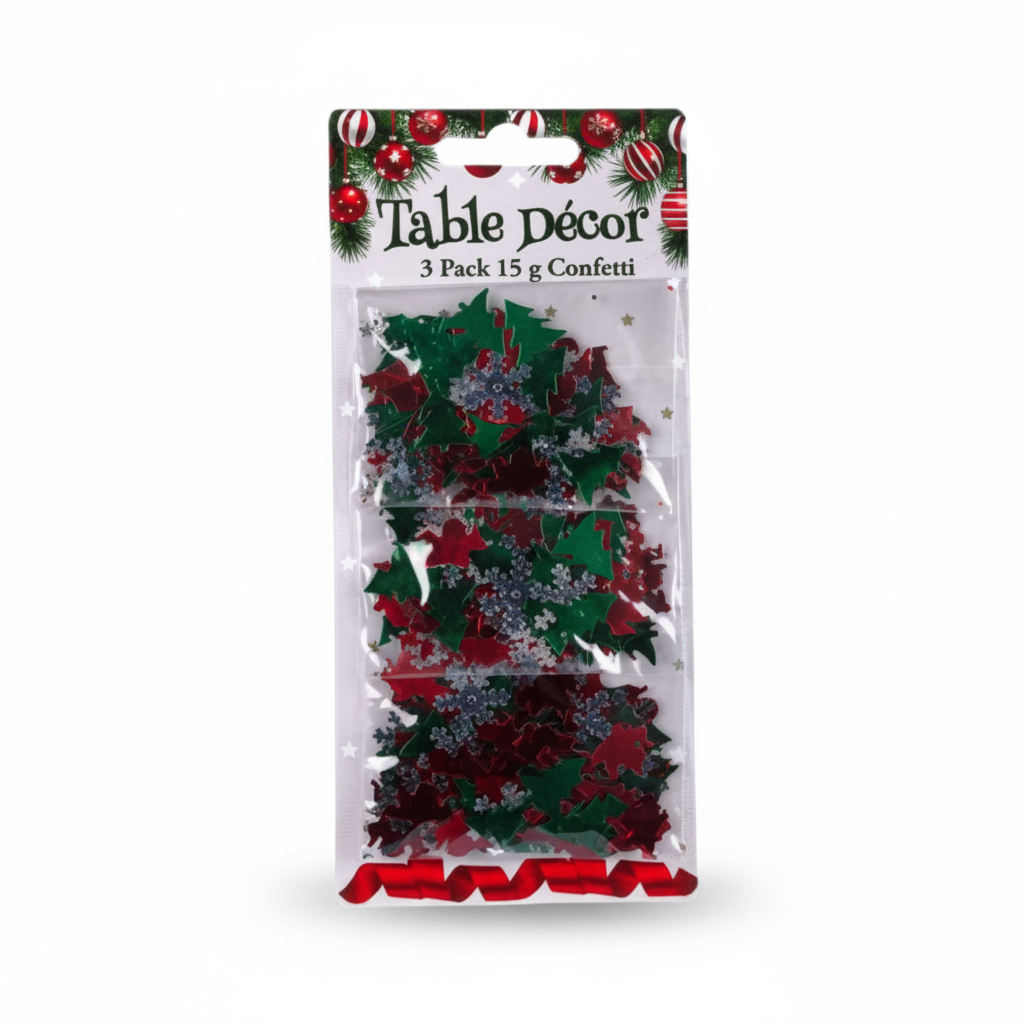Christmas Tree Shaped Confetti (15 g Packet)