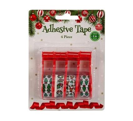 Christmas Masking Tape and Dispenser - 4 Piece Set