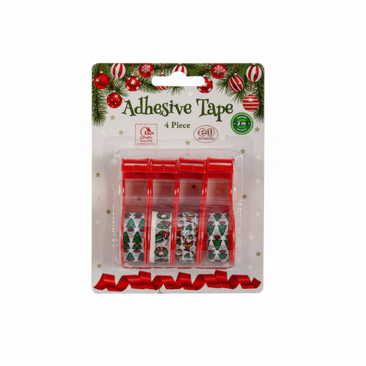 Christmas Masking Tape and Dispenser - 4 Piece Set