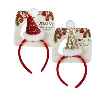 Christmas Dress Up Headband - Glitter - 26cm