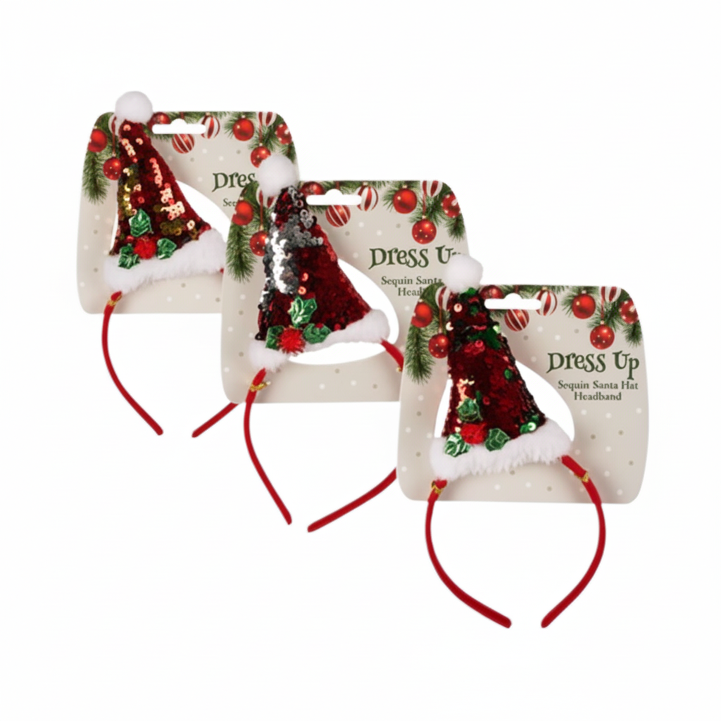 Christmas Santa Hat Headband - 21 cm