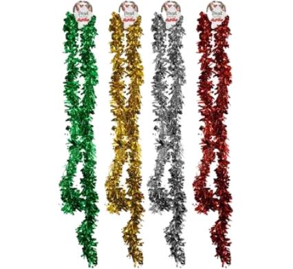 Christmas Garland Tinsel Matte - 9 cm x 2 m