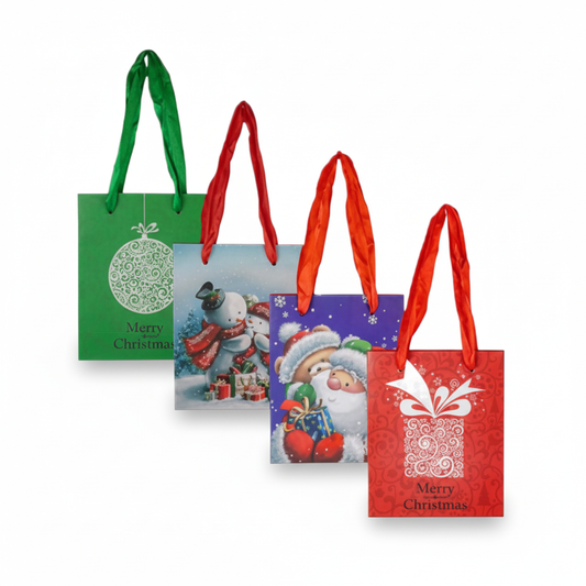 Small Christmas Gift Bag, Assorted (11 cm x 13.5 cm)