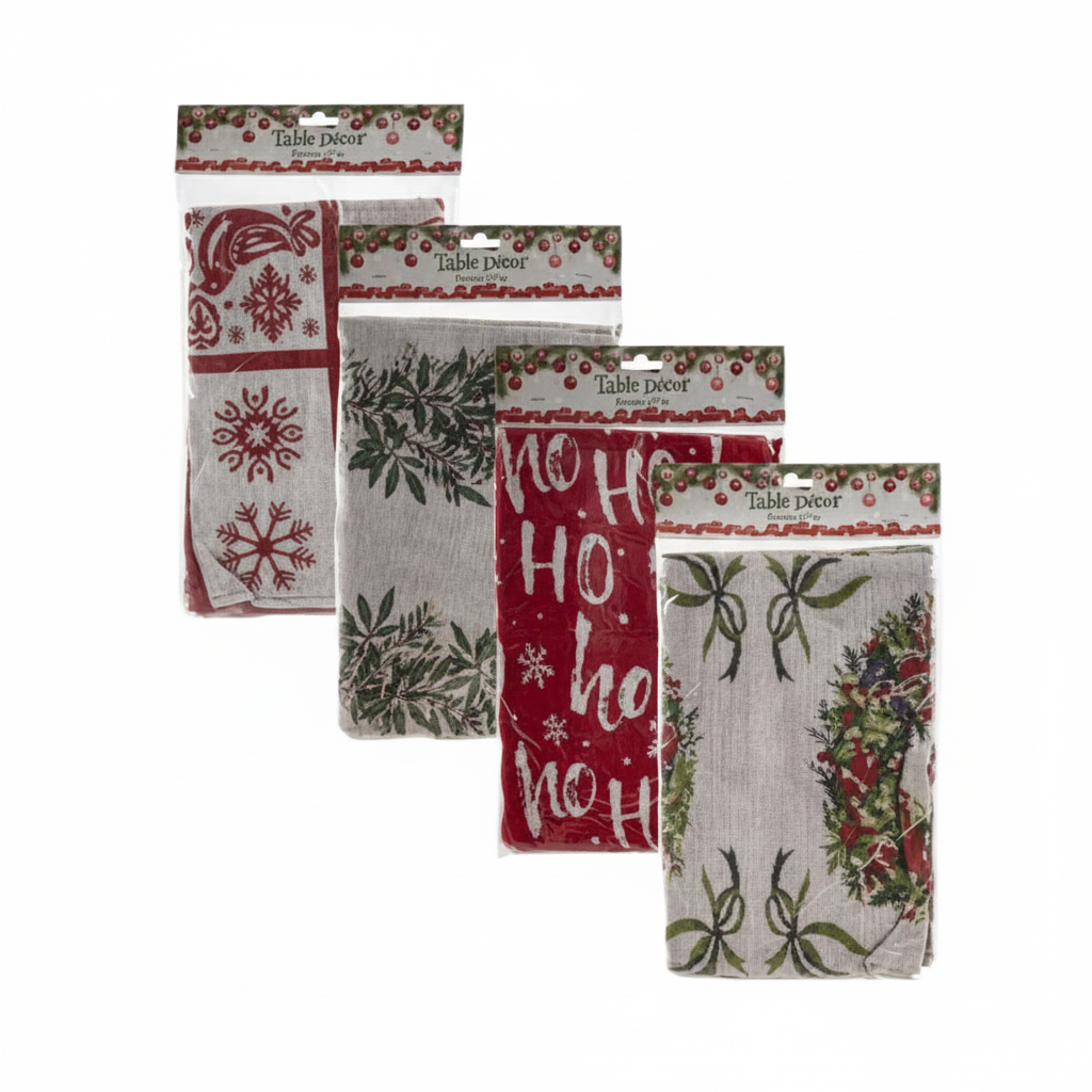 Christmas Table Decor Runner (Length 1.7 metres) - Various Colours