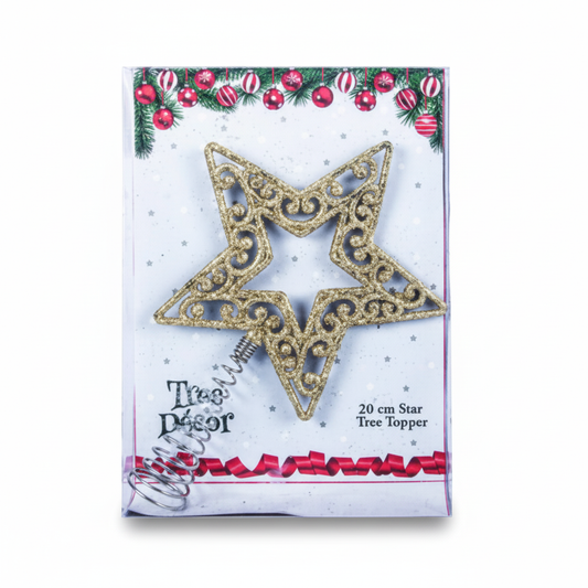 Christmas Tree Decoration Star Tree Topper - 20cm