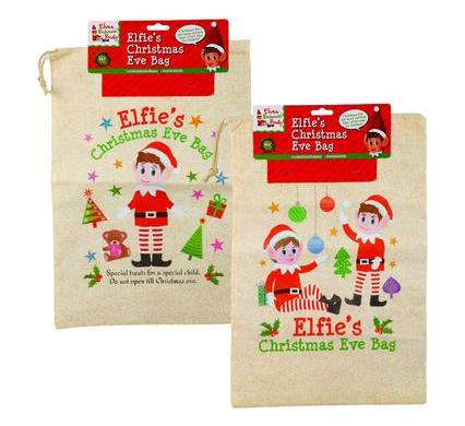 Christmas Elf Drawstring Bag