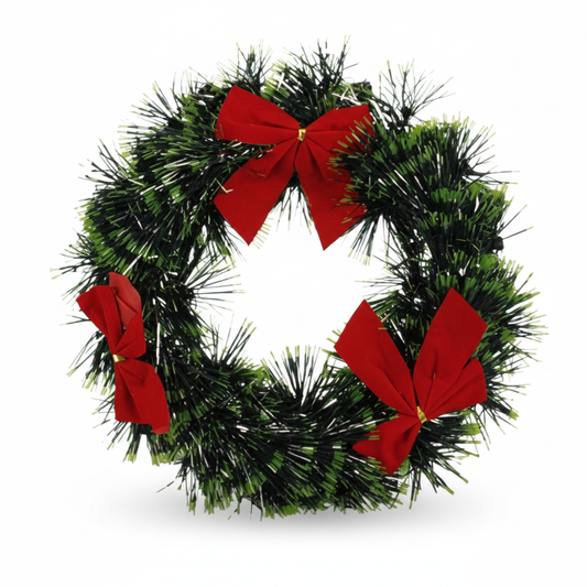 Christmas Wreath Tinsel - 24 cm