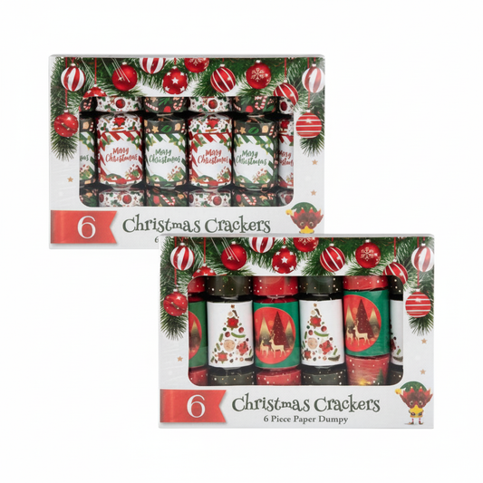 Dumpy Christmas Crackers - Box of 6 - Assorted Designs