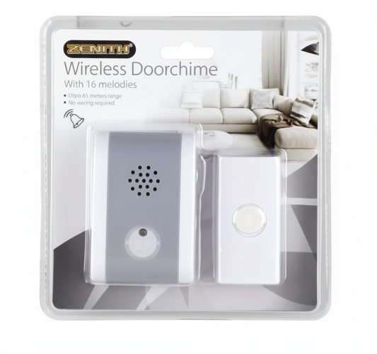 Wireless Doorbell - 16 Melodies - Battery Operated
