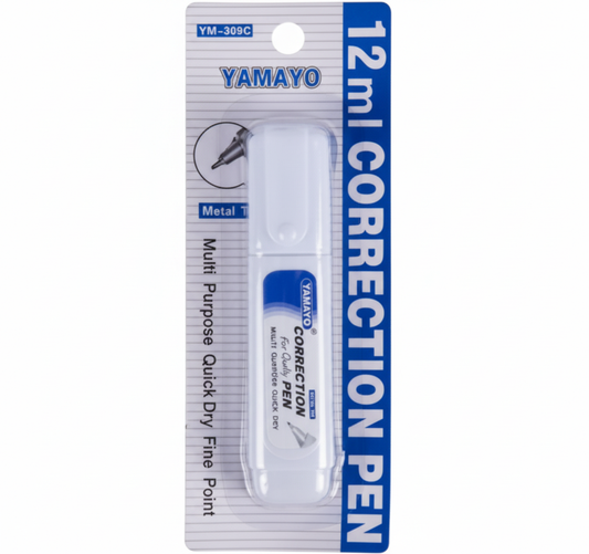 Yamayo Correction Pen - 12 ml - Metal Tipped