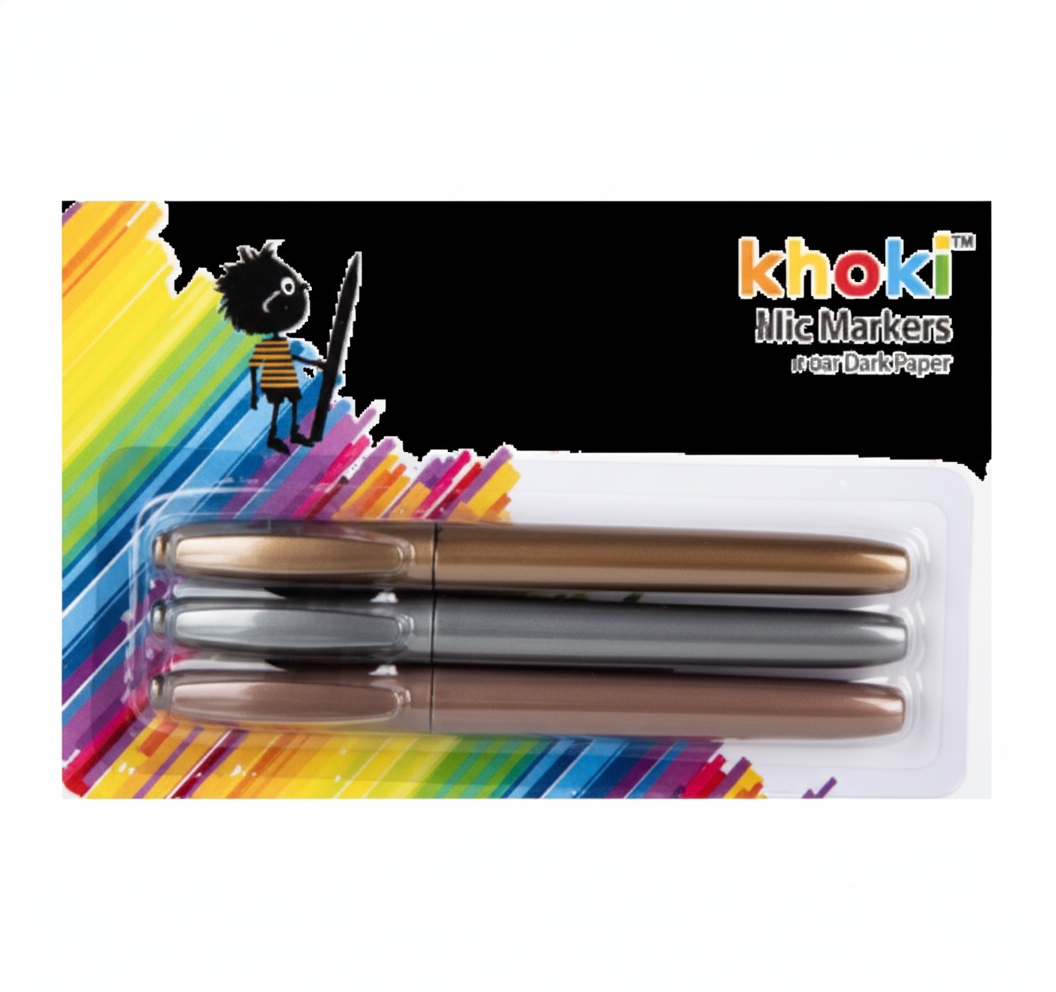Metallic Marker Set in Gold, Silver, and Bronze (3 Pieces)