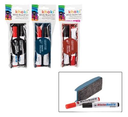 Whiteboard Markers and Eraser - Assorted Colors