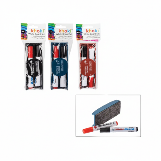 Whiteboard Markers and Eraser - Assorted Colors