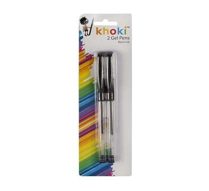 Black Gel Pen - 2 Pens Per Blister Pack