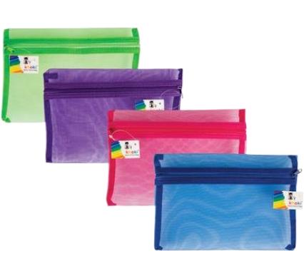 Neon Mesh Pencil Case - Assorted Colours