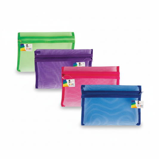 Neon Mesh Pencil Case - Assorted Colours