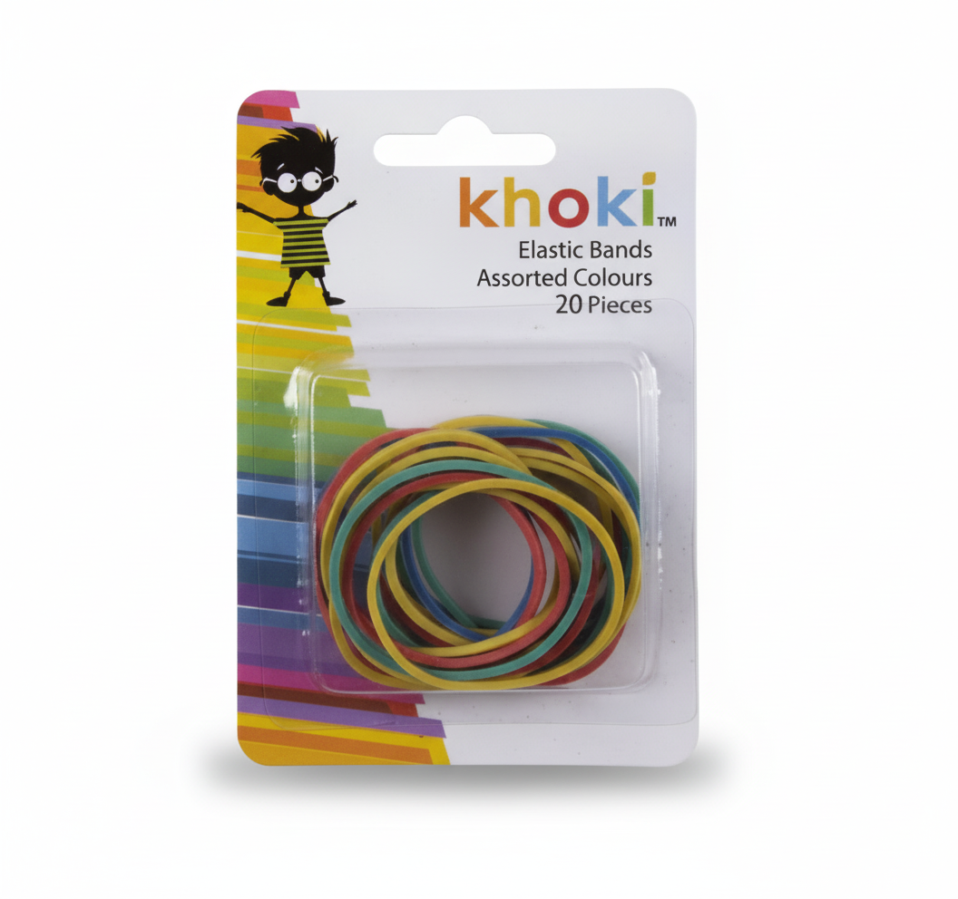 Stationery Elastic Bands (30 Pieces) - Assorted Colours