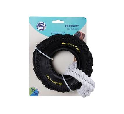Dog Chew Toy - Large Tire on a Rope