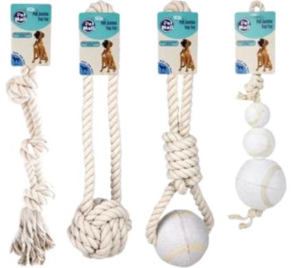 Jumbo Dog Tug Rope - Assorted Designs