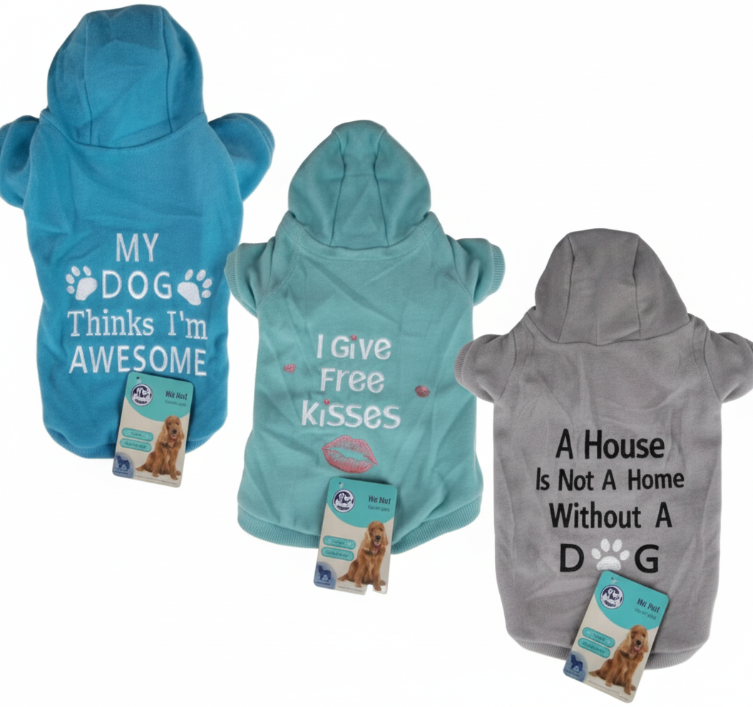 Pet Winter Shirt for Girls with Words Design, Assorted (XX Large)