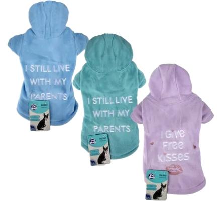 Pet Winter Shirt for Girls - Words Design - X Large