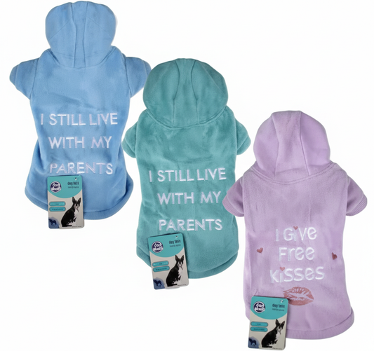 Pet Winter Shirt for Girls - Words Design - X Large