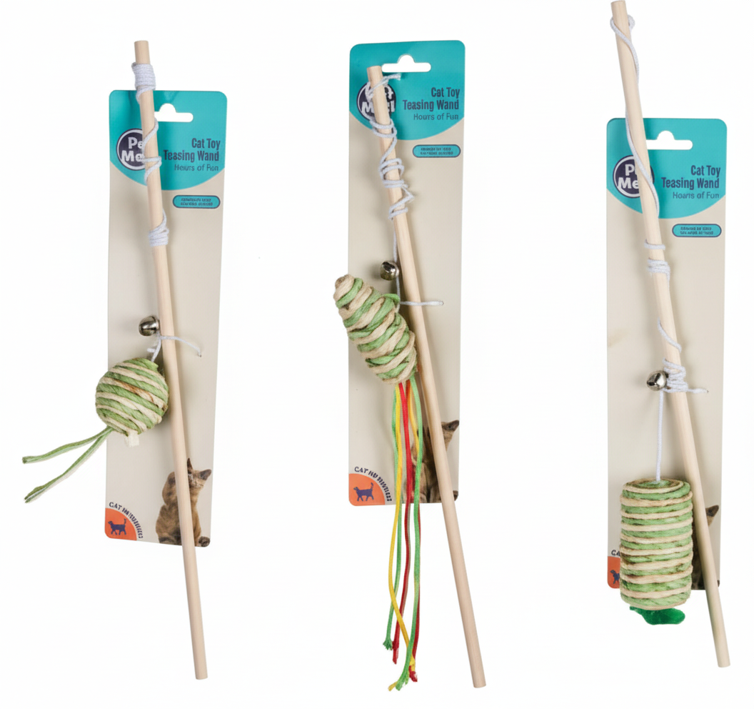Cat Teasing Wand with Assorted Designs