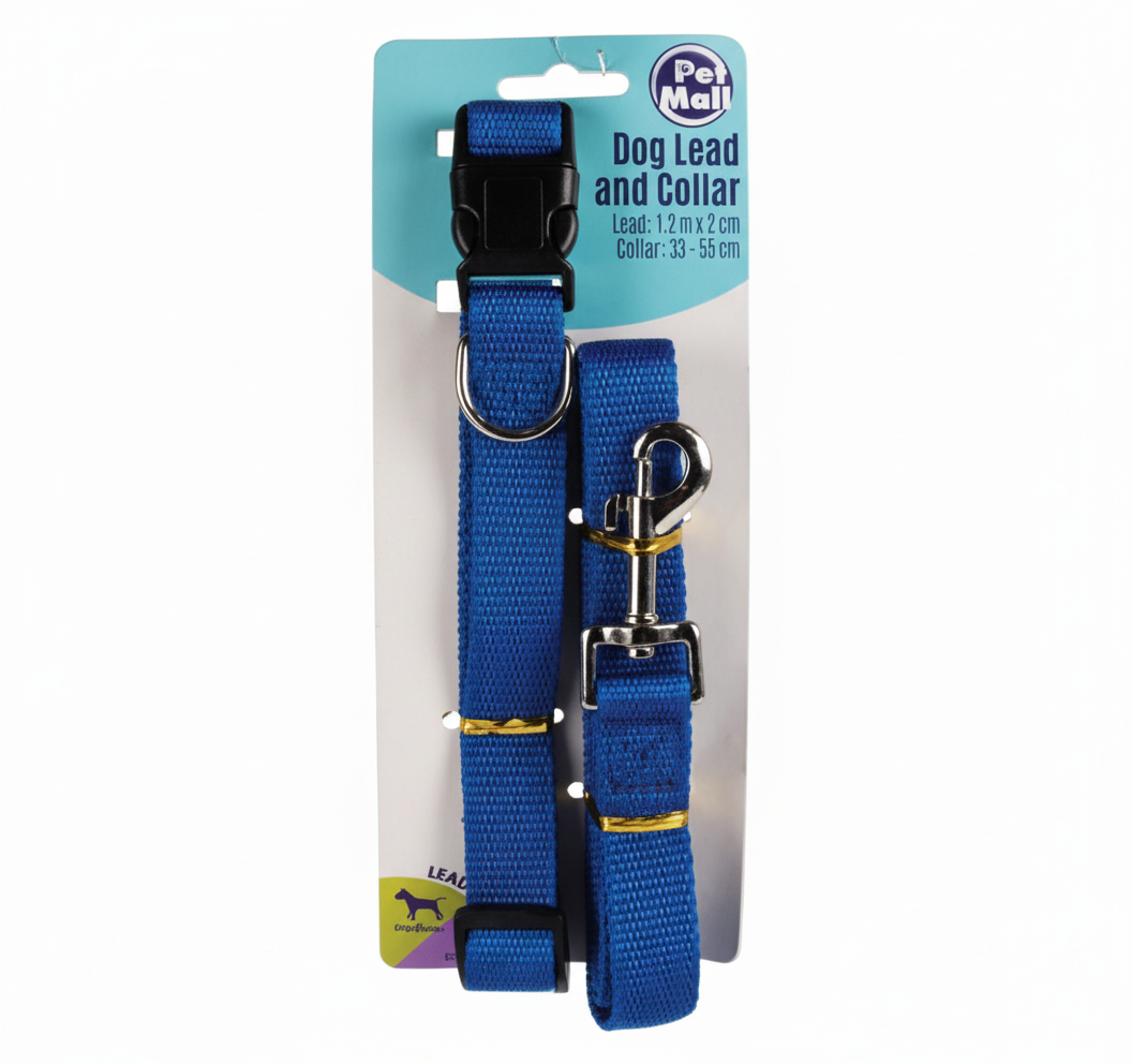Dog Collar and Lead Set (1.2 metres)