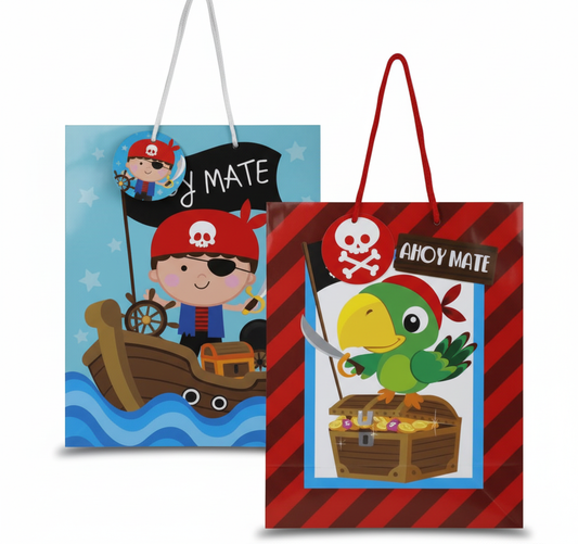 Designer Pirate Gift Bag - Large - 25 x 32 cm