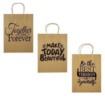 Gift Bag with Wording - Large - 25 x 32 cm - Assorted