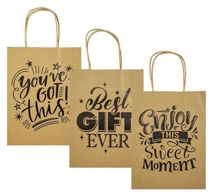 Gift Bag with Wording - Medium - 18 x 23 cm - Assorted Designs