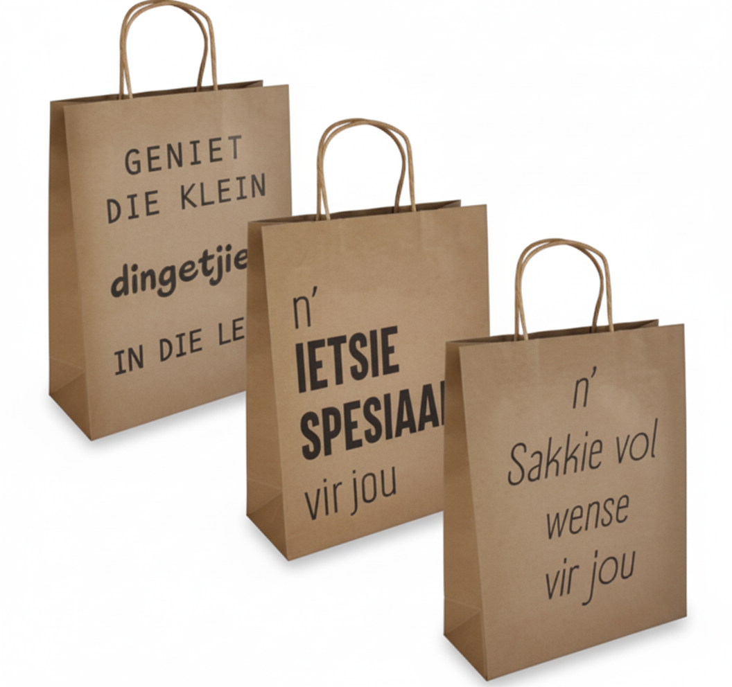 Large Assorted Gift Bag with Afrikaans Wording (25 x 32 cm)