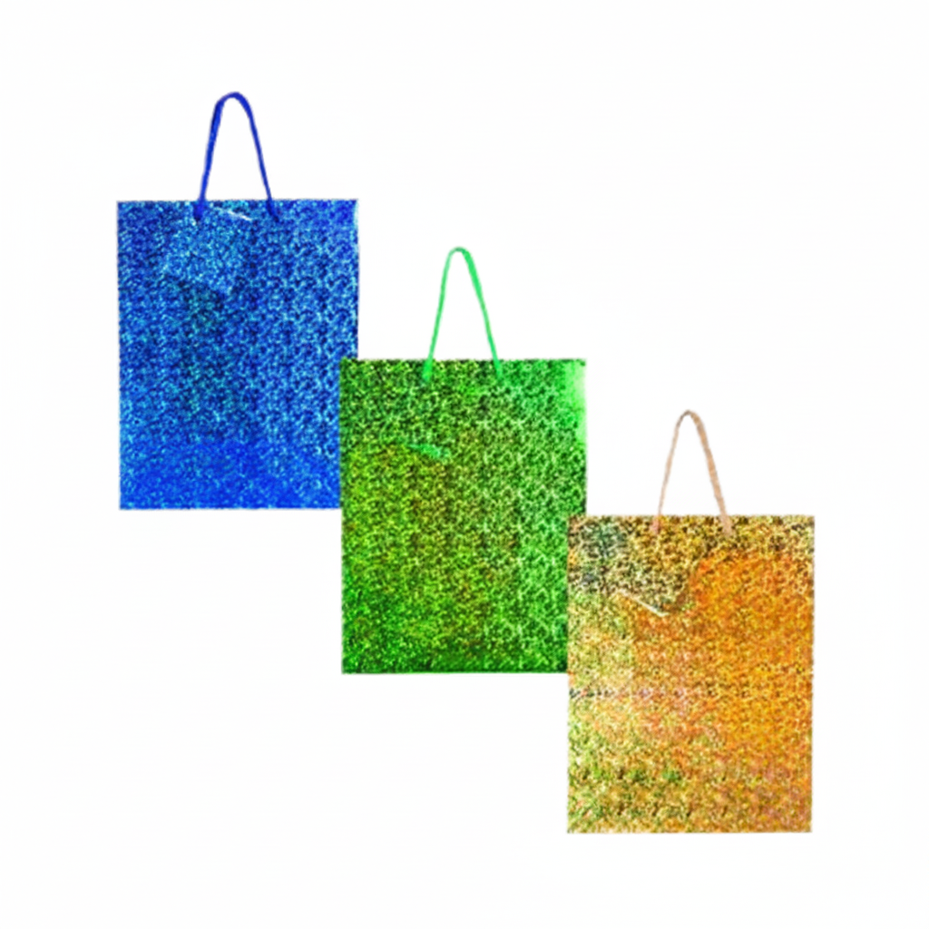 Small Hologram Gift Bag, Assorted (14 x 11 cm)