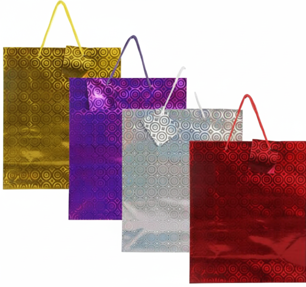 Large Metallic Gift Bag, Assorted (32 x 25 cm)