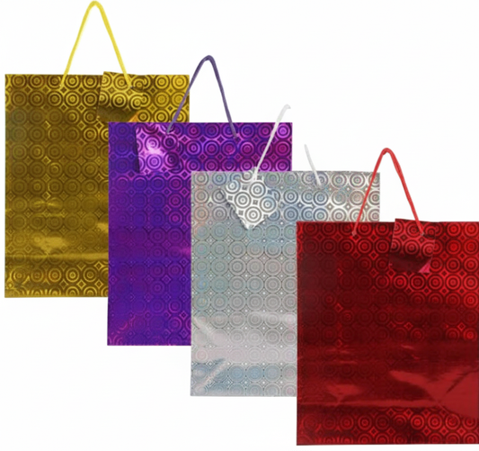 Large Metallic Gift Bag - 32 x 25 cm - Assorted