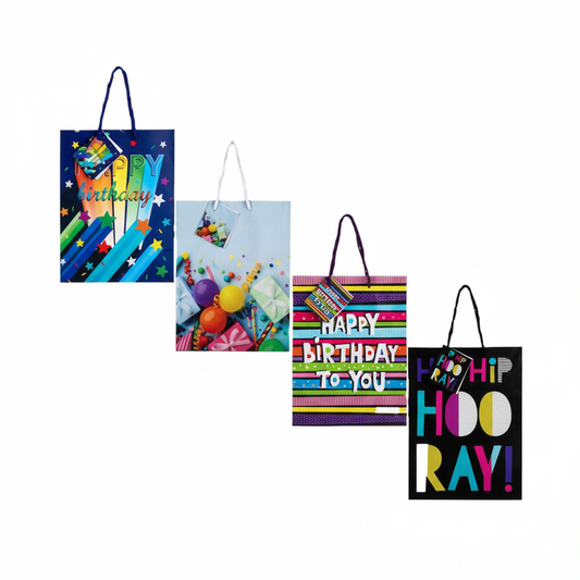 Medium Birthday Gift Bag - 23 x 18 cm - Assorted