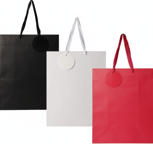 Large Solid Color Gift Bag - 32 x 25 cm - Assorted