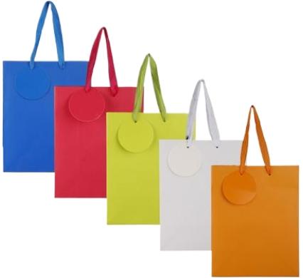 Medium Solid Colour Gift Bag - 23 x 18 cm - Assorted