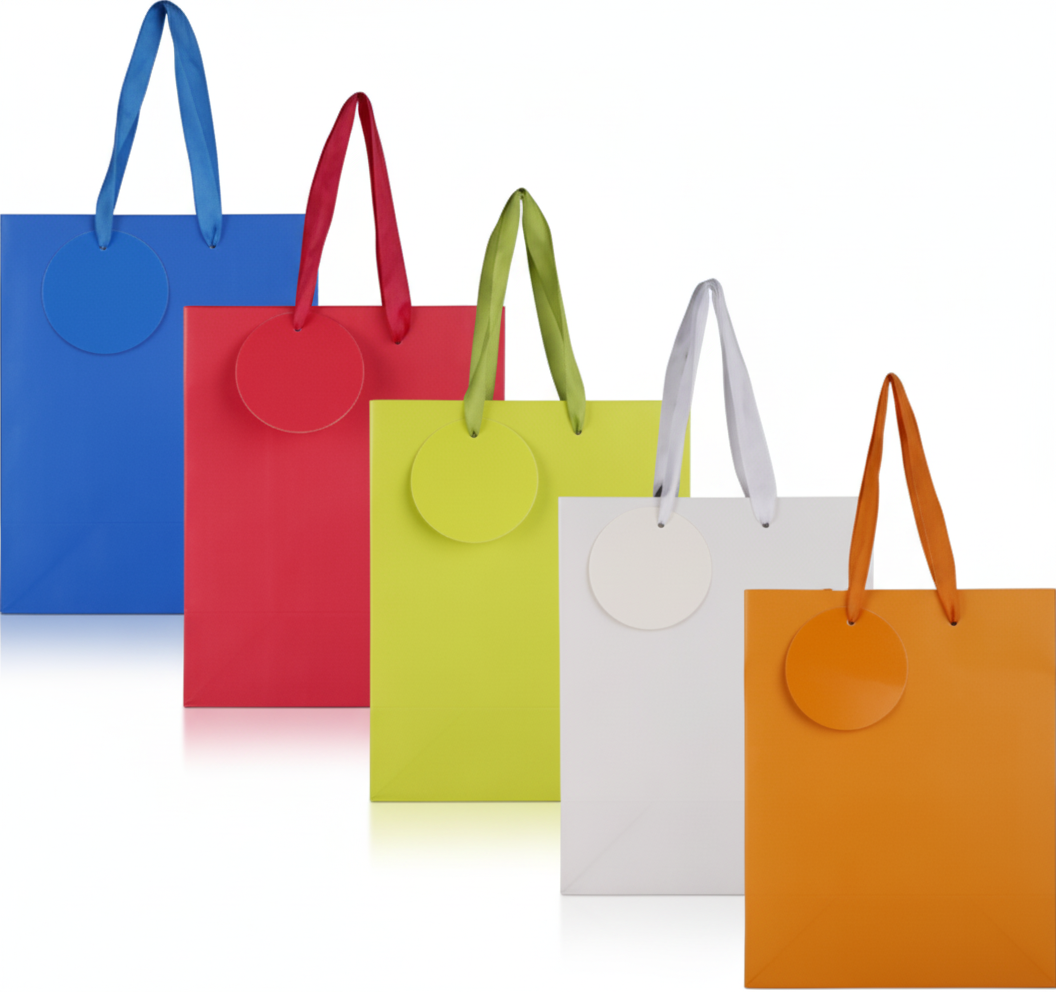 Medium Solid Colour Gift Bag - Assorted (23 x 18 cm)