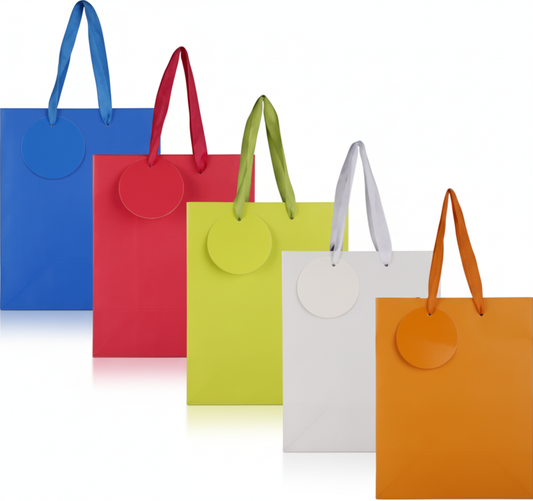 Medium Solid Colour Gift Bag - 23 x 18 cm - Assorted